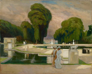 the Saint-Cloud Park in Paris - Albert Edelfelt — artwork view