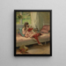 Bons amis, Berta et Capi - Albert Edelfelt — framed artwork on a wall