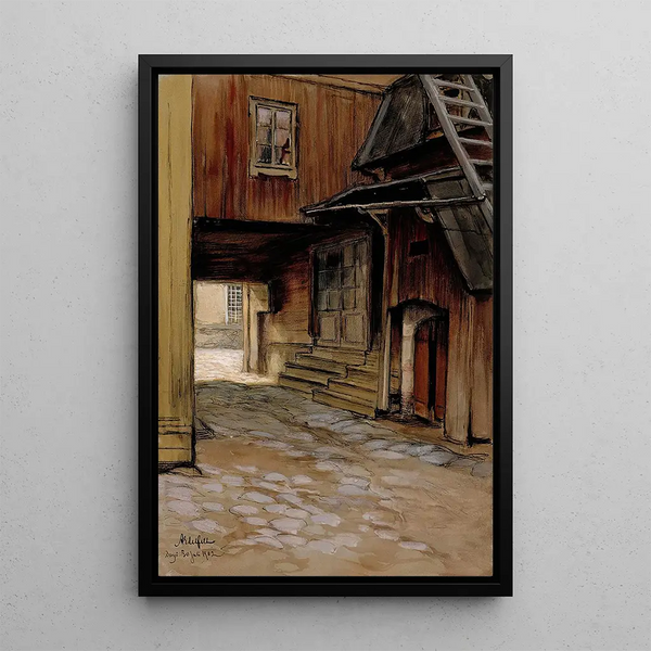 Reproduction of the painting House in Porvoo - Albert Edelfelt