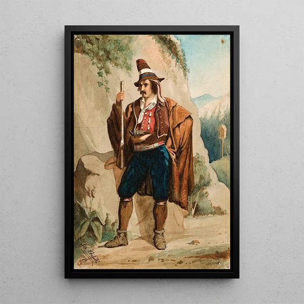 Italian Bandit Painting - Albert Edelfelt — framed artwork on a wall