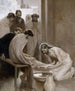 Jesus washing the feet of his disciples - Albert Edelfelt — artwork view