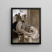 Jesus washing the feet of his disciples - Albert Edelfelt — framed artwork on a wall