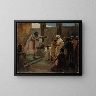 Joseph and His Brothers - Albert Edelfelt — framed artwork on a wall