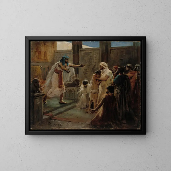 Joseph and His Brothers - Albert Edelfelt — framed artwork on a wall