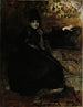 Dame en noir assise Thérèse Noire - Albert Edelfelt — artwork view