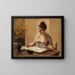 Dame écrivant une lettre - Albert Edelfelt — framed artwork on a wall