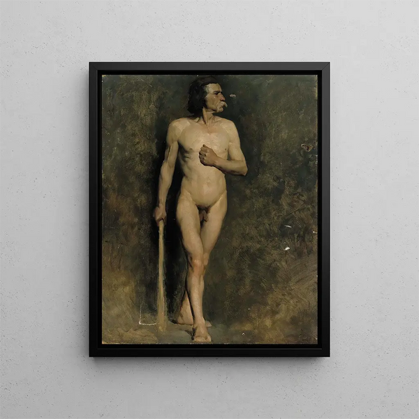 Male Model Painting - Albert Edelfelt — framed artwork on a wall