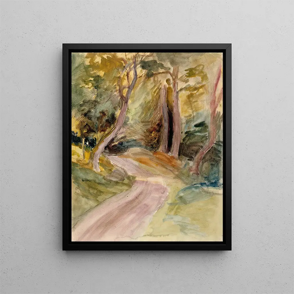 Interior of the Forest - Albert Edelfelt — framed artwork on a wall