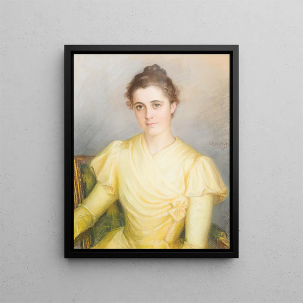Mme Lamberg and Kjellberg - Albert Edelfelt — framed artwork on a wall