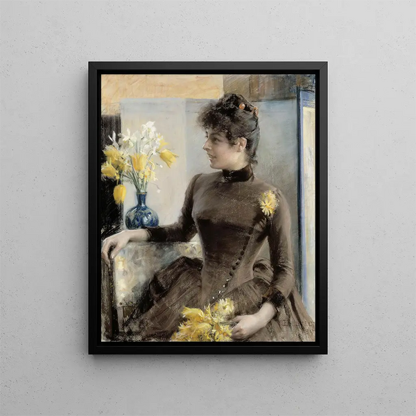 Parisienne Painting - Albert Edelfelt — framed artwork on a wall