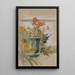 Pélargoniums on the terrace - Albert Edelfelt — framed artwork on a wall