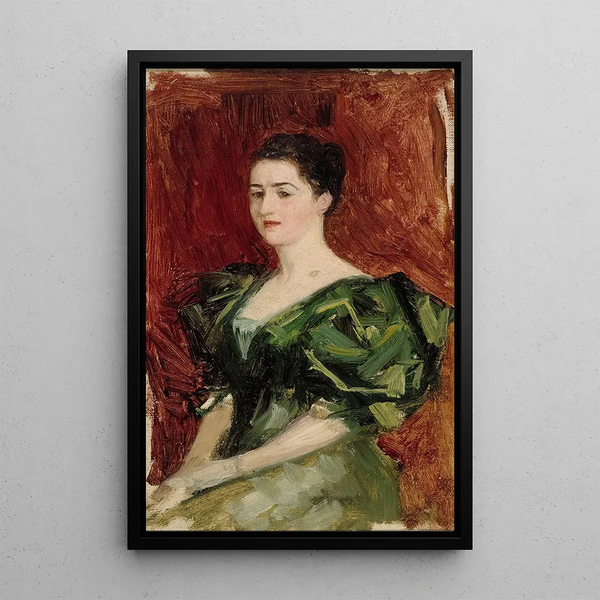 Reproduction of the painting Portrait of Mrs. Dagmar Dippell composition sketch - Albert Edelfelt