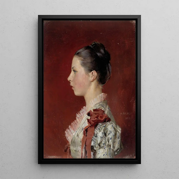 Reproduction of the painting Portrait painting of the artist Annie Edelfelt's sister - Albert Edelfelt