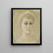 Portrait Study Of Baroness Naomi Emi De La Chapelle - Albert Edelfelt — framed artwork on a wall