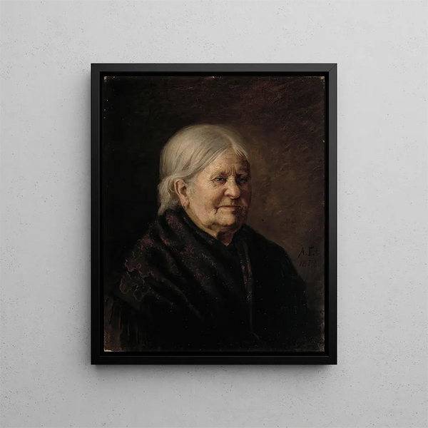 Portrait of Fredrika Snygg Tajta - Albert Edelfelt — framed artwork on a wall