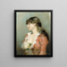 Profile of a Young Woman - Albert Edelfelt — framed artwork on a wall