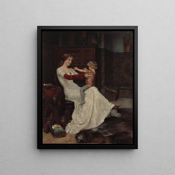 Queen Bianca - Albert Edelfelt — framed artwork on a wall