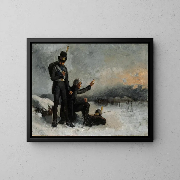 Scene of the Finnish war - Albert Edelfelt — framed artwork on a wall