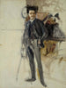 Self-portrait Sketch - Albert Edelfelt — artwork view