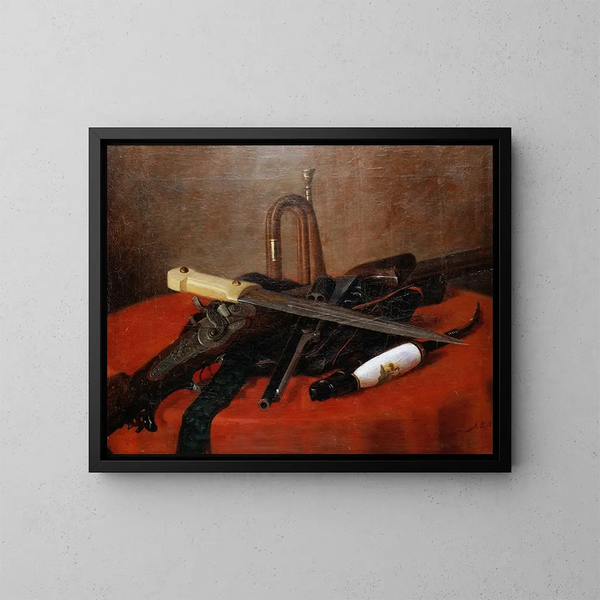 Still life - Albert Edelfelt — framed artwork on a wall