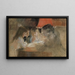 Les enfants de la famille Brandt à la lampe - Albert Edelfelt — framed artwork on a wall