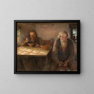 The Day of Rest - Albert Edelfelt — framed artwork on a wall