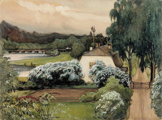 La maison des intendants au manoir de Saari - Albert Edelfelt — artwork view