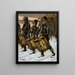 The march of the Björneborg regiment - Albert Edelfelt — framed artwork on a wall