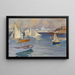 The Yachting Club Harbour in Nyländska, Helsinki - Albert Edelfelt — framed artwork on a wall