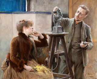 The Sculptor Ville Vallgren and His Wife - Albert Edelfelt — artwork view