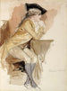 Thérèse Lainville dressed as in the 18th century - Albert Edelfelt — artwork view