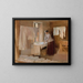 Study of a Woman Ironing for the Laundresses - Albert Edelfelt — framed artwork on a wall