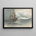 Ship at Sea - Albert Ernest Markes — framed artwork on a wall