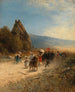 A procession in the Roman countryside - Albert Flamm — artwork view