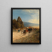 A procession in the Roman countryside - Albert Flamm — framed artwork on a wall