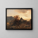 Atmosphère du soir sur la côte italienne avec des figures dansantes - Albert Flamm — framed artwork on a wall