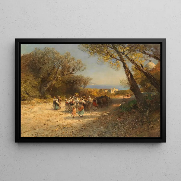 After the work in the fields - Albert Flamm — framed artwork on a wall