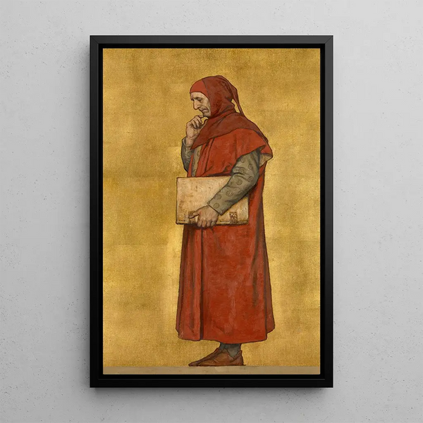 L'Homme de lettres Gillis de Wevel - Albert Frans Lieven De Vriendt — framed artwork on a wall