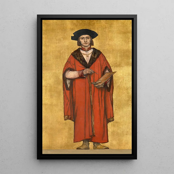 The Painter Jan van Eyck - Albert Frans Lieven De Vriendt — framed artwork on a wall
