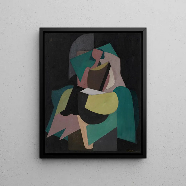 Woman sitting - Albert Gleizes — framed artwork on a wall