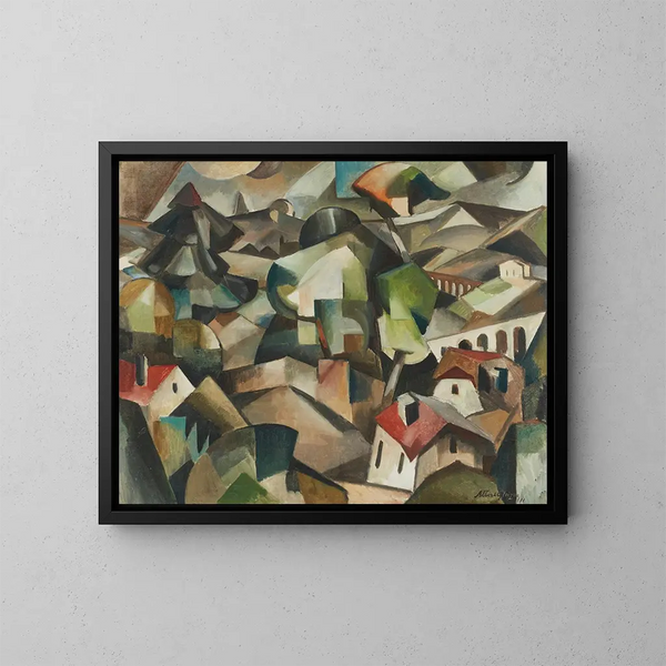 Landscape at Meudon - Albert Gleizes — framed artwork on a wall