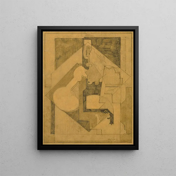 Study for The Woman with Glove or Composition - Albert Gleizes — framed artwork on a wall