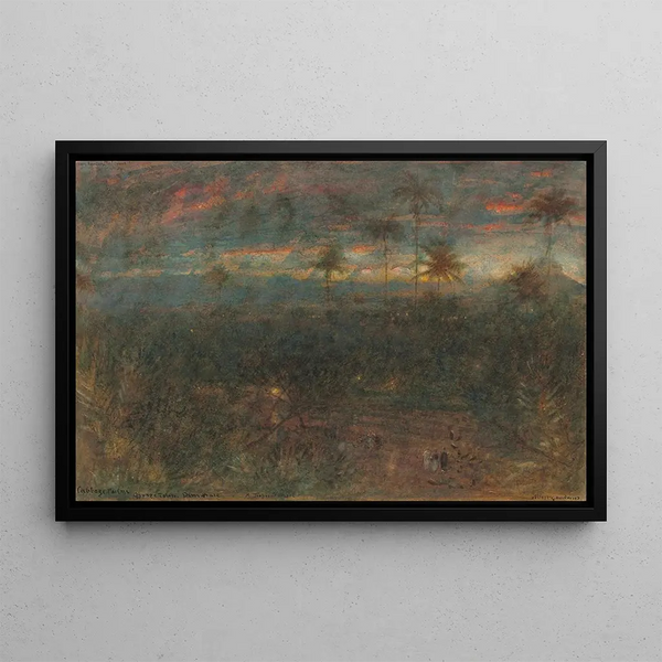 Palmiers chou, Demerara, Guyana - Albert Goodwin — framed artwork on a wall