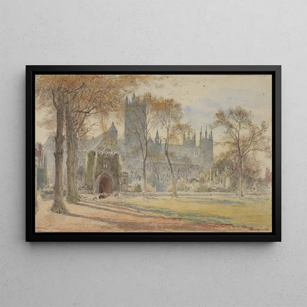 Canterbury - Albert Goodwin — framed artwork on a wall