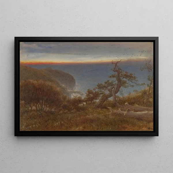Clovelly - Albert Goodwin — framed artwork on a wall