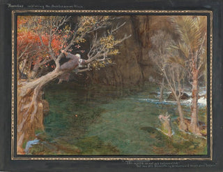 Rasselas exploring the underground river - Albert Goodwin — artwork view