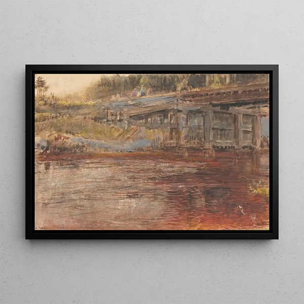 Roche de Demerara, Guyana - Albert Goodwin — framed artwork on a wall
