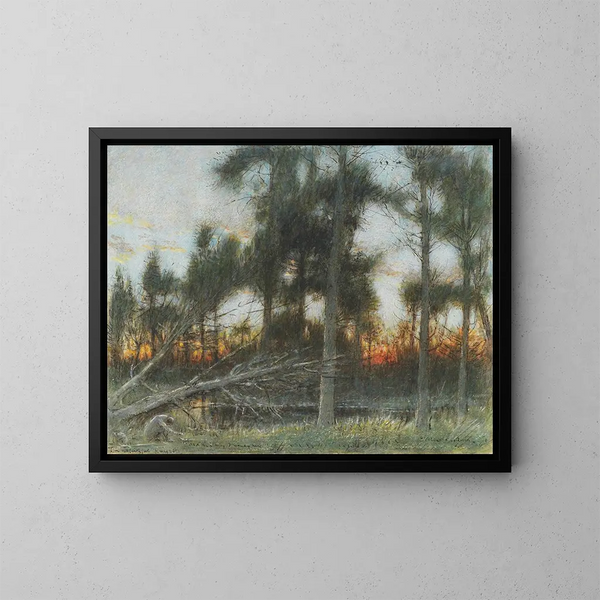 The Faithless Knight - Albert Goodwin — framed artwork on a wall