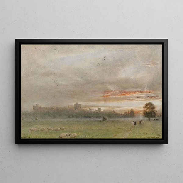 Windsor Castle - Albert Goodwin — framed artwork on a wall