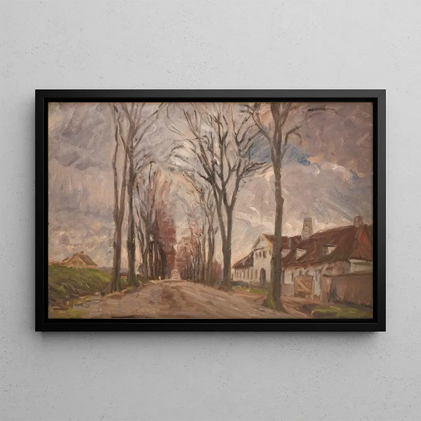 Lyngbyvejen near Vintappergården - Albert Gottschalk — framed artwork on a wall